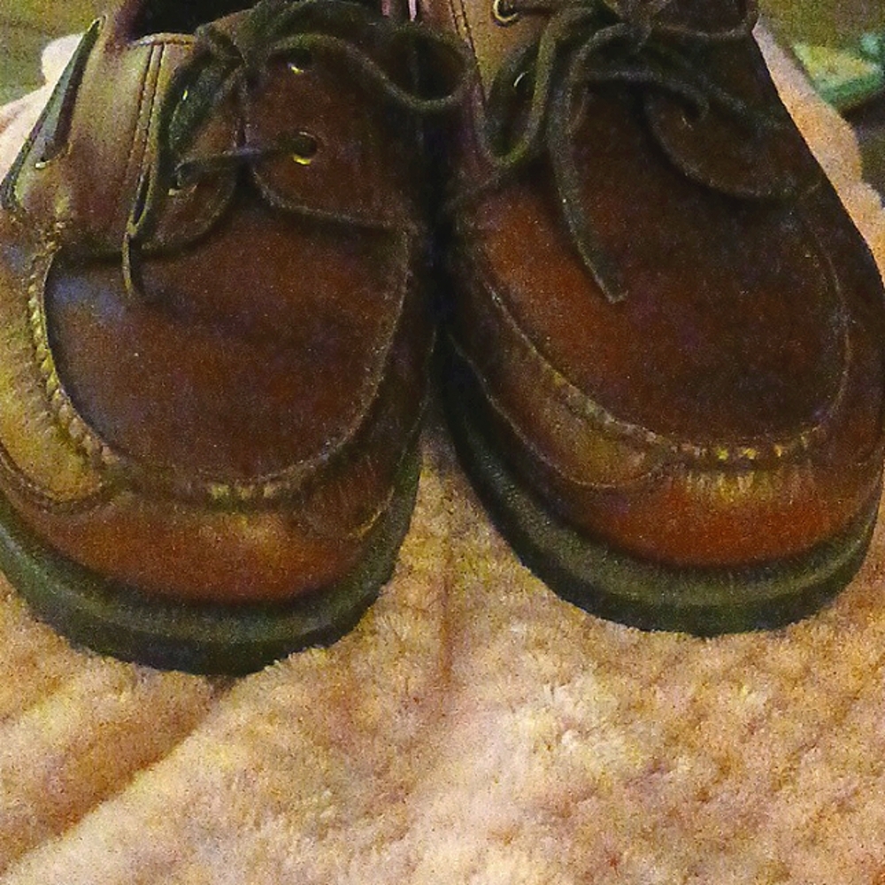 Bass size 13 Men's leather Harry Boat Shoes  excellent preowned condition - Picture 2 of 6